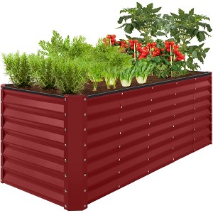 Best Choice Products 8x2x2ft Outdoor Metal Raised Garden Bed, Planter Box for Vegetables, Flowers, Herbs - 1 of 4