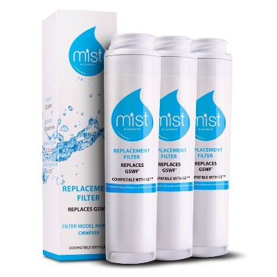 Mist GSWF Compatible with GE GSWFDS, 100749-C,100810/a Refrigerator Water Filter (3pk)