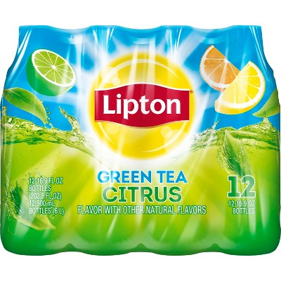 Lipton Citrus Iced Green Tea - 12pk/16.9 fl oz Bottles