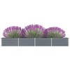 vidaXL Raised Garden Bed Galvanized Steel Outdoor Planter Gray - 2 of 4