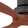 52" Casa Vieja Delta-Wing DC Rustic Farmhouse Indoor Outdoor Ceiling Fan with Remote Control Oil Rubbed Bronze Walnut Wood Damp Rated for Patio - 3 of 4