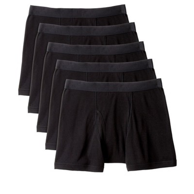 Kingsize Men's Big & Tall Cotton Boxer Briefs 5-pack - 9xl, Black : Target