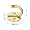 Unique Bargains Zinc Alloy Retro Double Hole Towel Coat Backpack Scarf Keys Hat Cup Wall Hooks 10 Pcs - 2 of 4