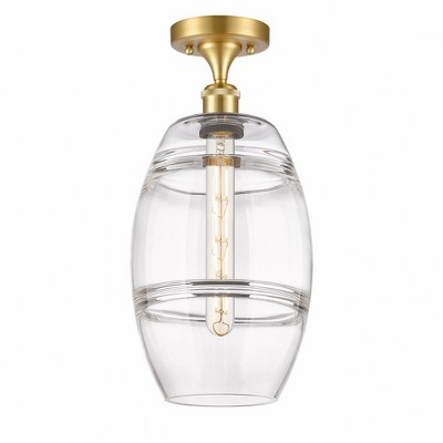 Vaz - 1 Light Semi-Flush Mount In Industrial Style-11.13 Inches Tall and 8 Inches Wide