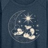 Women's - Disney - Mickey On Celestial Moon Lightweight French Terry Wide Neck Long Sleeve Graphic Shirt - 2 of 4