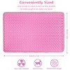 SEVOBAL Litter Box Mat with Double Layers Urine-Proof Non-Slip Litter Trapping Mat Easy Clean Kitty Litter Scatter Control, Pink, 54"*36"*1.5" - 3 of 4