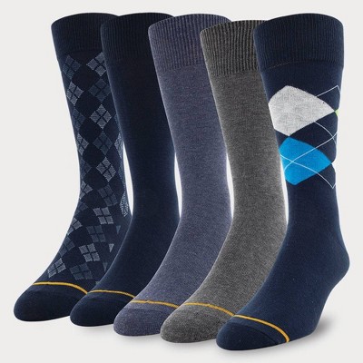 Signature Gold by GOLDTOE Men's Argyle Crew Socks 5pk