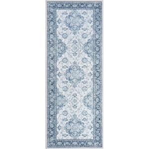 Area Rugs, Traditional Vintage Floral Printed, Washable Non-Slip Backing for Living Room, Soft Low Pile Floor - 1 of 1