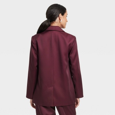 Women's Structured Satin Blazer - A New Day