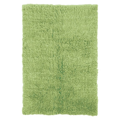 100 New Zealand Wool Flokati Area Rug Lime Green 8 Round