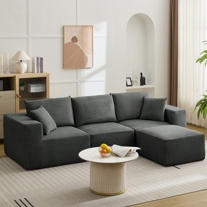 Three Module Block Combination Sofa  Middle ， 3 Soft Pack  Compression  ， - 1 of 4