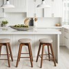 Amalia Wood Swivel Cushion Counter Height Barstool - Nathan James - 3 of 4