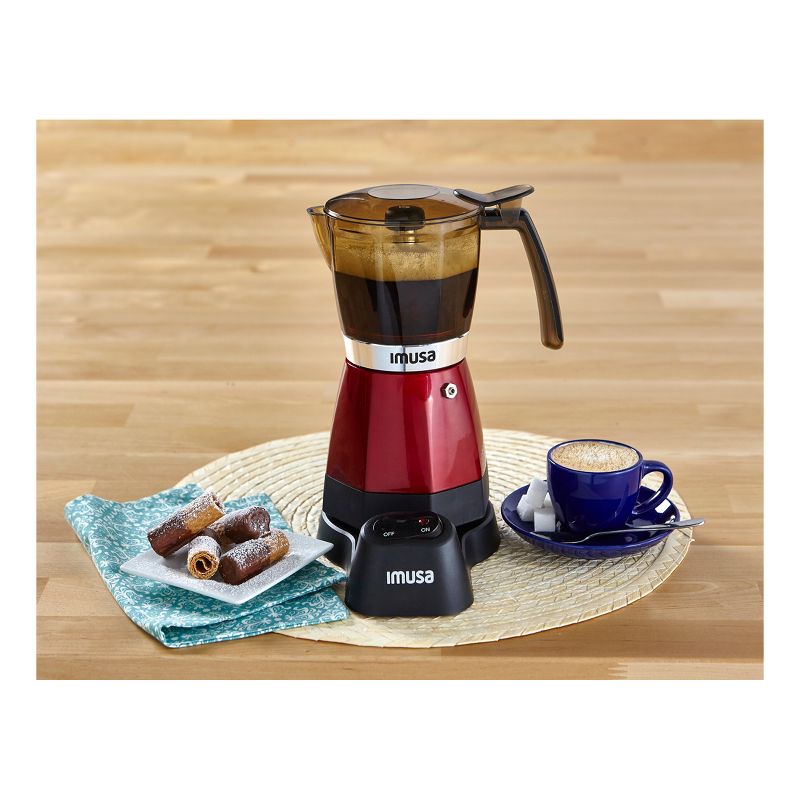 IMUSA Electric Espresso/Moka Maker Red - 6 Cup, 5 of 6