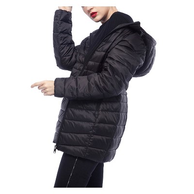 Женские куртки Rokka&Rolla Women's Light Long Coat Packable Puffer Jacket-Very Black, size XX Large — фото 5