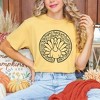 Simply Sage Market Women's Turkey Circle Short Sleeve Garment Dyed Tee - 2 of 4
