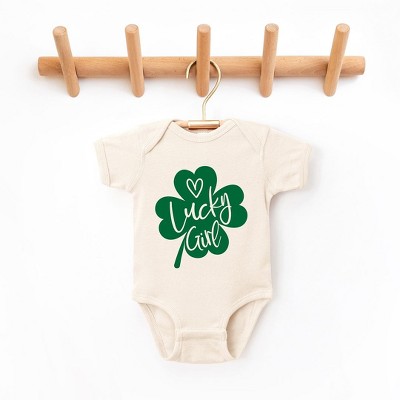 The Juniper Shop One Lucky Girl Heart Baby Bodysuit
