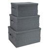 Bigso Foldable Fabric Storage Box with Lid – Collapsible Organizer Bin for Clothes and Closets - 4 of 4