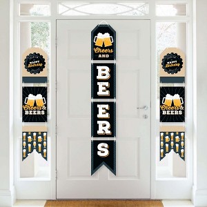 Big Dot of Happiness Cheers and Beers Happy Birthday - Hanging Vertical Paper Door Banners - Birthday Party Wall Decoration Kit - Indoor Door Decor - 1 of 4