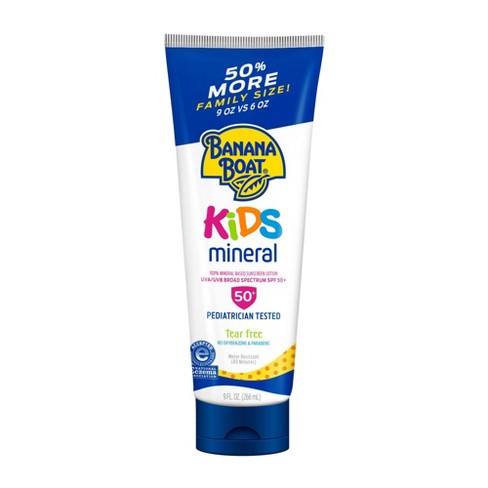 Banana Boat Kids 100 Mineral Sunscreen Lotion Spf 50 9oz Target