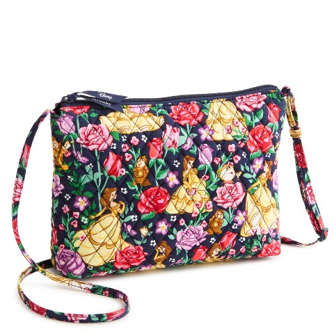 Vera Bradley Women's Disney Princesses Cotton Large Hipster Crossbody Bag Belle Rose Meadow