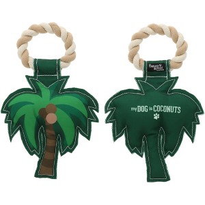 Pavilion Gift Company - Coconuts - 10" Canvas Dog Toy on Rope - Pet Toy - 1 of 4