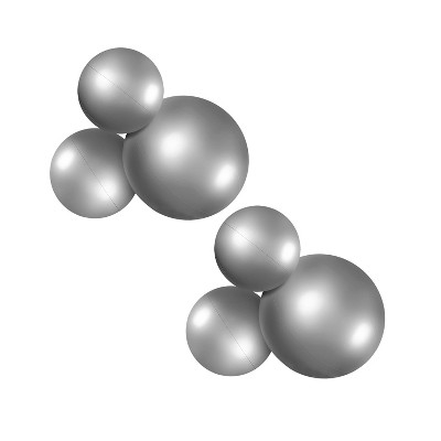 MINNIDIP Balloon Garland 3 Cluster 2pk in Silver Metallic