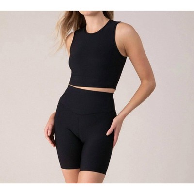 Women's Ribbed Scoop Crop Tank Top - Bloch