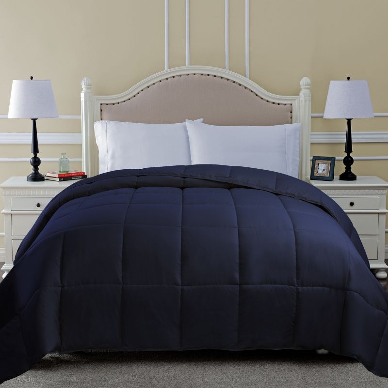 Classic Comforter Reversible All-Season Medium Weight Down Alternative Bedding by Blue Nile Mills, 4 of 8
