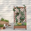 YONWAY Raised Garden Bed, Elevated Wooden Planter Box for Outdoor Plants Flowers Fruits Vegetable Herb Growing - 2 of 4