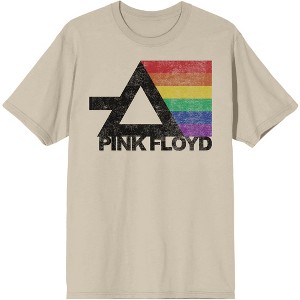 Pink Floyd Rainbow Prism Men's Natural T-shirt - 1 of 3