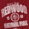 Redwood National Park Established Date Adult T-Shirt Cardinal - 2 of 4