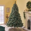 NicBex 7ft Artificial Christmas Tree Snow Flocked Tree with 1233 Branch Tips and 75 Pinecones for Decoration, Green - 3 of 4