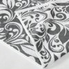 6 - Piece Cotton Towel Set - Reversible Jacquard, Dark Gray Towels (27"x54") Hand Towels (16"x28") Washcloths (13"x13") - 2 of 4