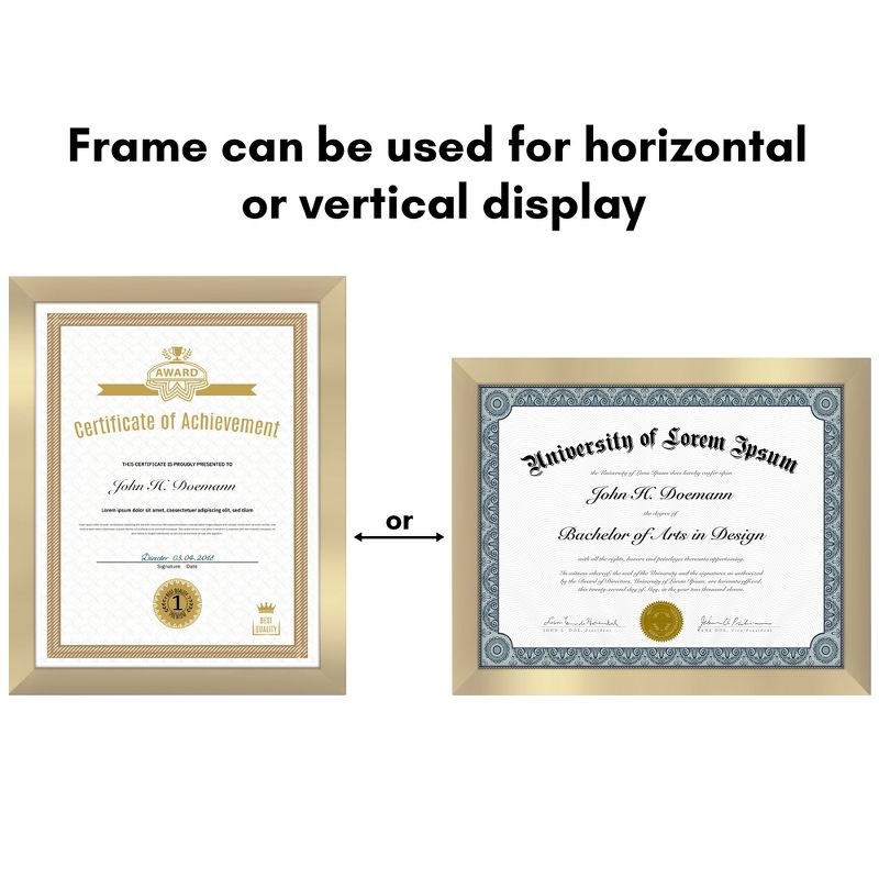 Americanflat Diploma Frame 8.5x11 inches with Table Stand - Wood and Glass, 4 of 7