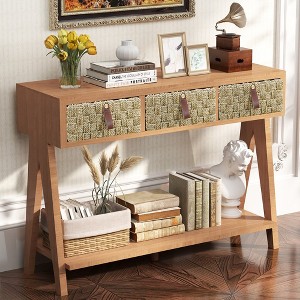 LOVMOR Mid Century Modern Console Table with Storage for Entryway - 1 of 4
