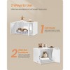 Feandrea Litter Box Enclosure, Cat Litter Box Furniture Hidden, with Front Entry, Double Doors, Handles, Cat House, Side End Table - 3 of 4
