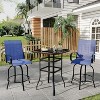 Outdoor Swivel Bar Stools Set of 2, Patio Swivel Bar Stools Chair - 2 of 4