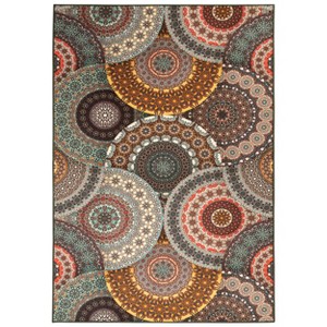 Bohemian Medallion Non-Slip Indoor Outdoor Area Rug by Blue Nile Mills - 1 of 4