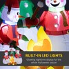 Whisen 5FT Christmas Inflatables Snowman Family Roasting Marshmallows around Campfire, with Built-in LED Lights - Multicolor - 3 of 4
