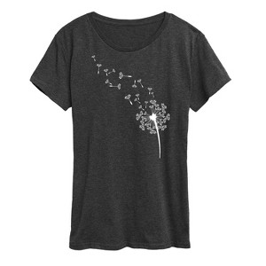 Women's - Instant Message - Dandelion Seeds Short Sleeve Graphic T-Shirt - 1 of 4