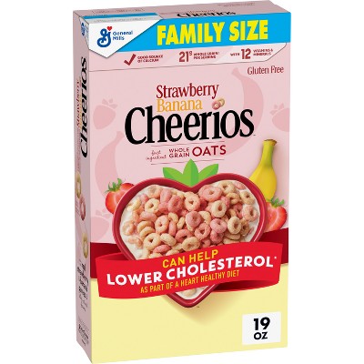 Cheerios Strawberry Banana Family Size Cereal - 19 oz