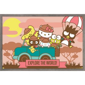 Trends International Hello Kitty and Friends: 22 Seize The Moment - Safari Framed Wall Poster Prints - 1 of 4