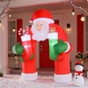 NAYSAYE Inflatable Holiday Decoration Giant Santa Claus Arch for Christmas Yard Display, Red and Green, 86.5"*35.5"*130" - 4 of 4