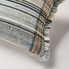 14"x20" Plaid Fringe Lumbar Throw Pillow Blue - Hearth & Hand™ with Magnolia - 4 of 4