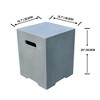 Elementi 20" Propane Tank Cover Concrete Hideaway Table for 20 lb Tank – Light Grey - 3 of 4