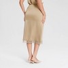 Women's Lace Trim Satin A-Line Skirt - A New Day™ - 2 of 4
