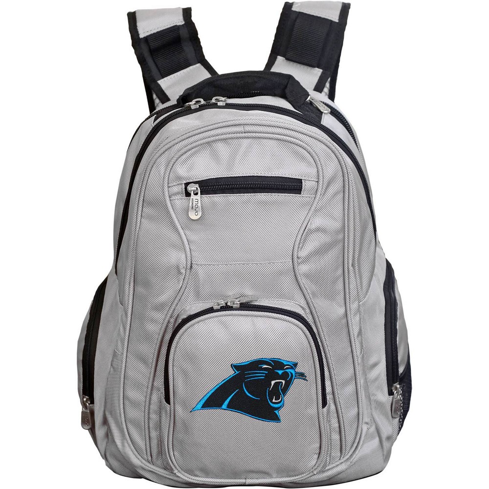 Photos - Travel Accessory NFL Carolina Panthers Premium 19" Laptop Backpack - Gray Black/Blue/Silver