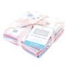 Hudson Baby Infant Girl Flannel Cotton Washcloths, Unicorns Rainbows 10 Pack, One Size - 2 of 4