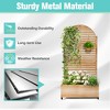 TOAOTBNBO Metal Raised Garden Bed with Trellis and Wheels, Metal Planter Box with Trellis, Garden Box for Climbing Plants, Flower - 4 of 4