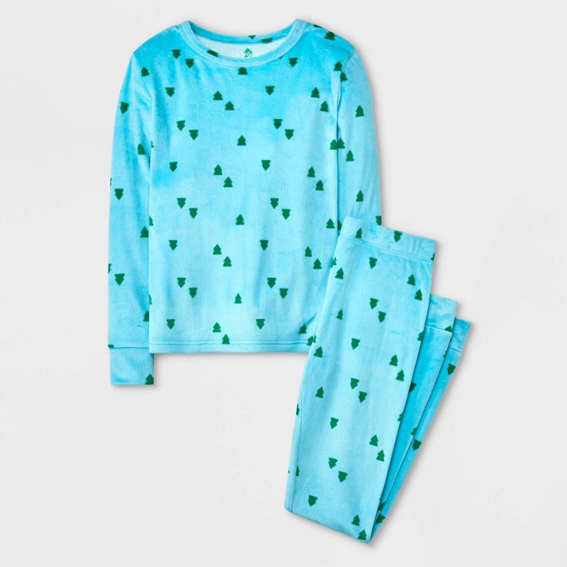 Kids&#39; 2pc Long Sleeve Snuggly Soft Snug Fit Pajama Set - Cat &#38; Jack&#8482;, 1 of 11